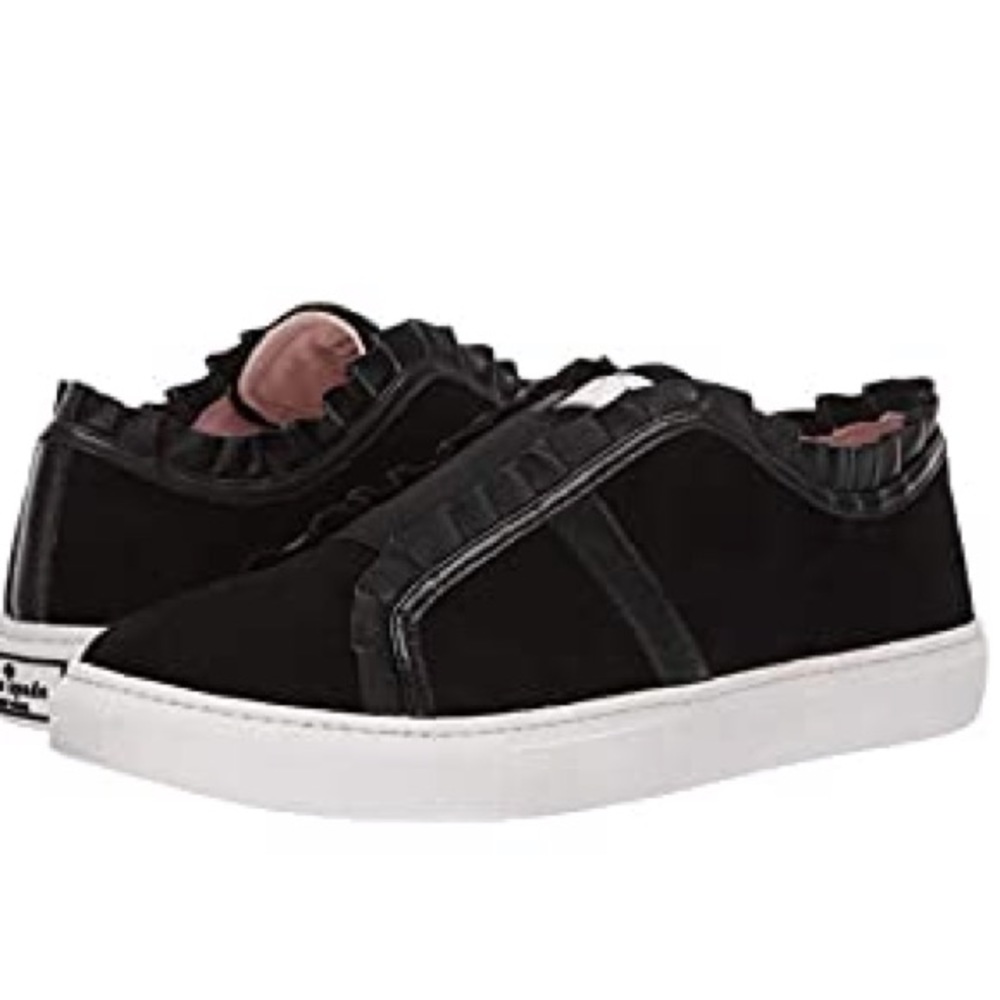 Kate spade slip on black shoes